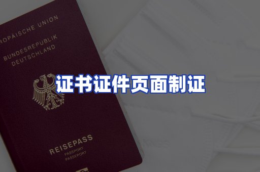 证书证件页面制证
